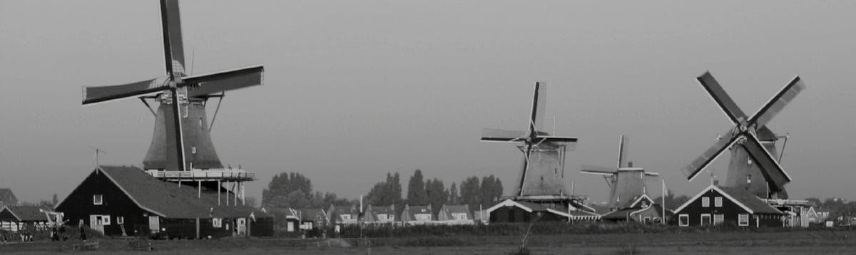 Dutch windmills in the home country of Condor Grass