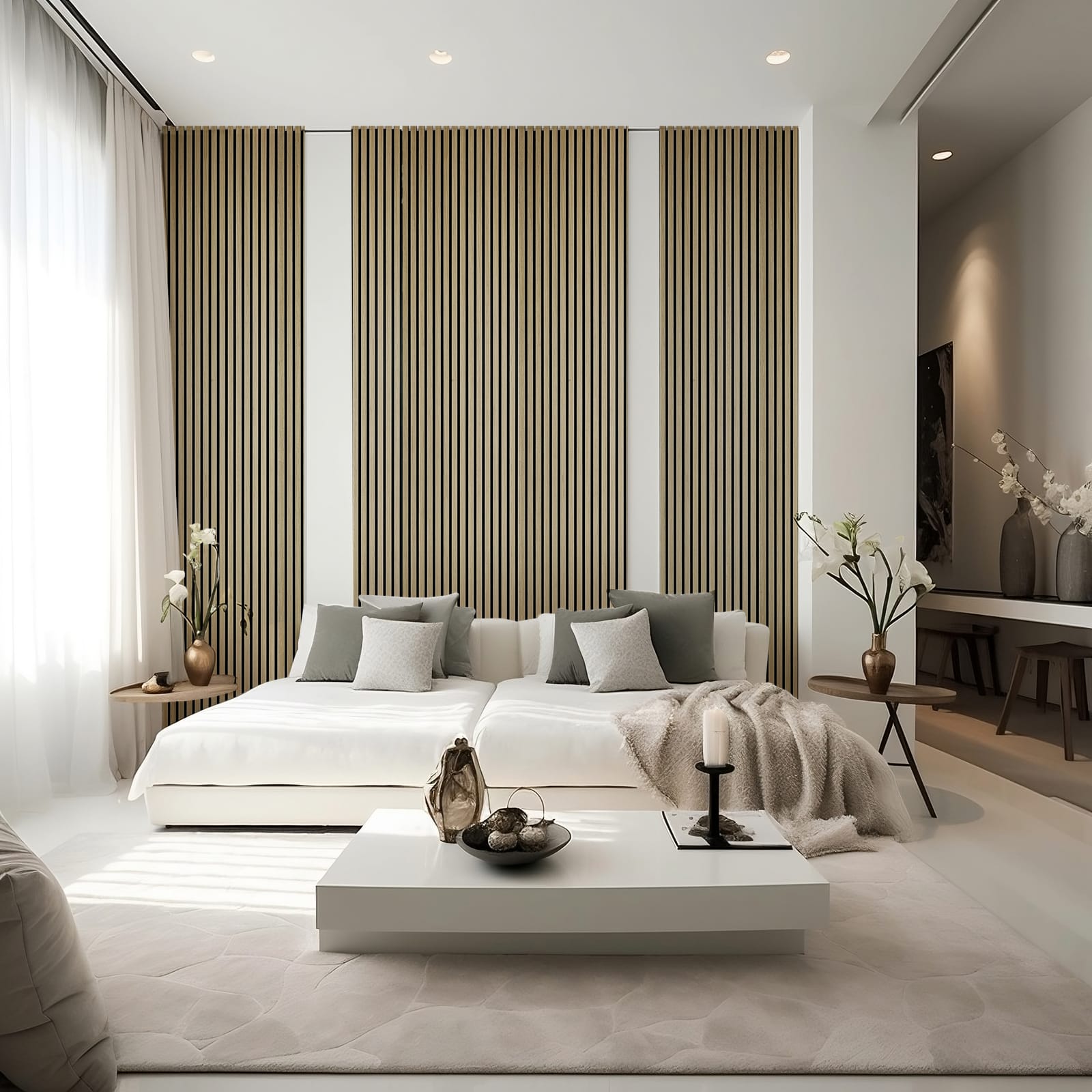 Woopla showroom interior with acoustic wall panels