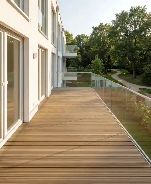 CLASSIC amber tan on a balcony (manufacturer photo)