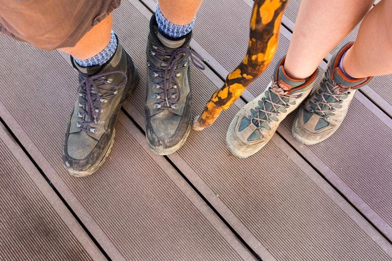 CLASSIC deck, walking boots on the boards (manufacturer photo)