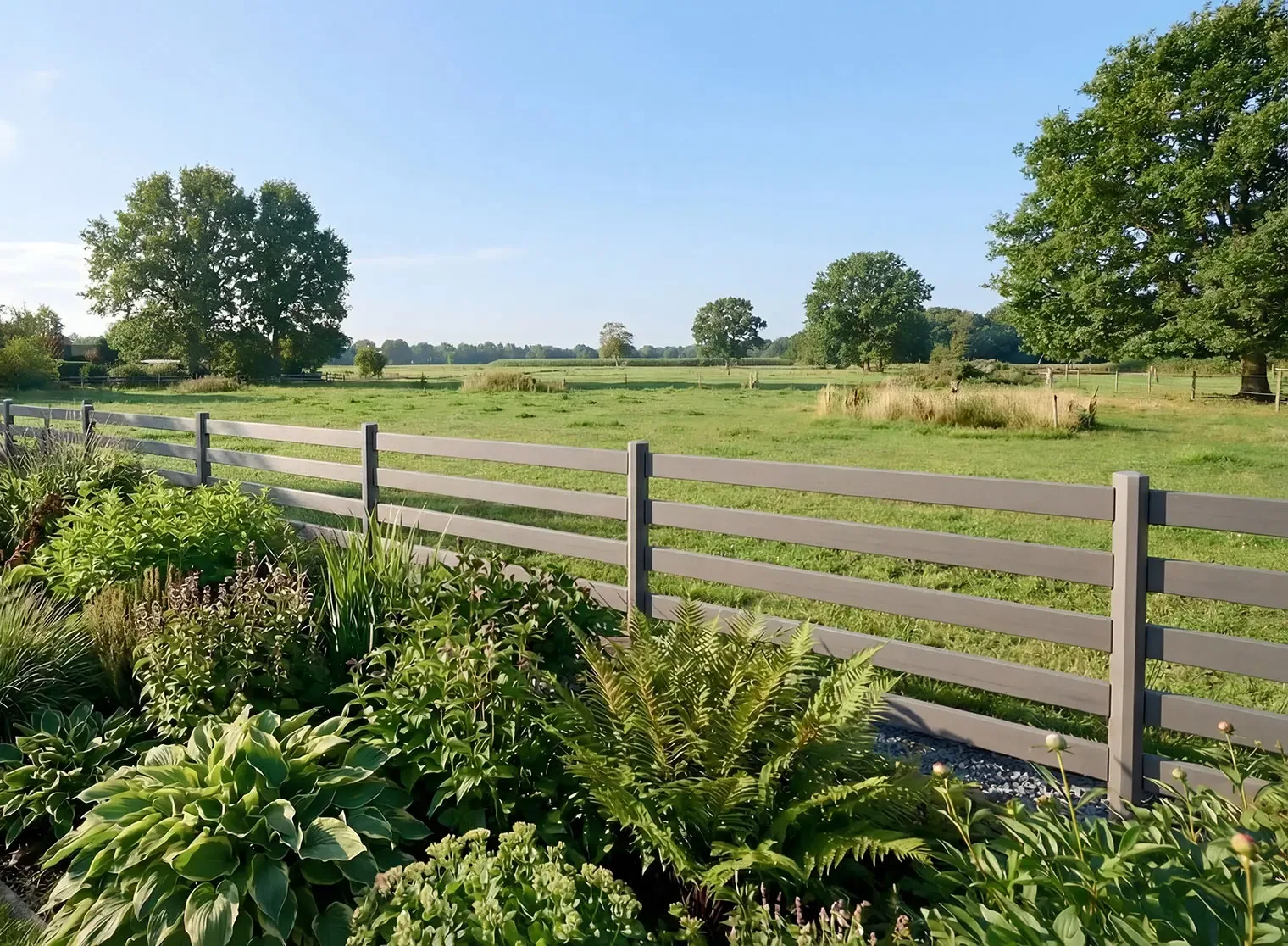 megawood LIMES Ascania horizontal slatted fence (manufacturer photo)