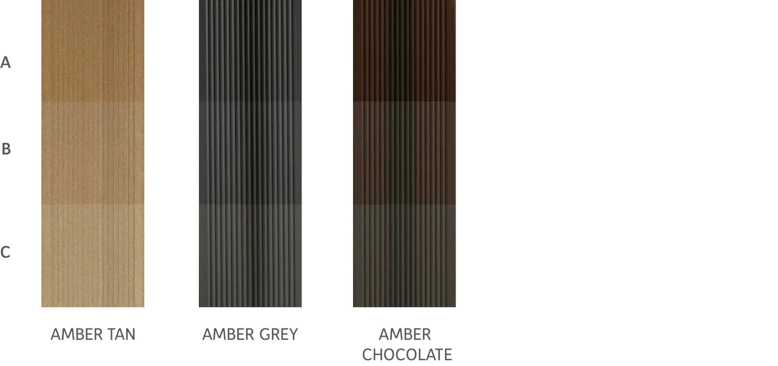 CLASSIC amber colours: amber grey, amber chocolate, amber tan