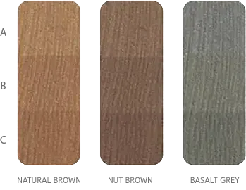 PREMIUM and PREMIUM PLUS colours: nature brown, basalt grey, nut brown, slate grey, lava brown