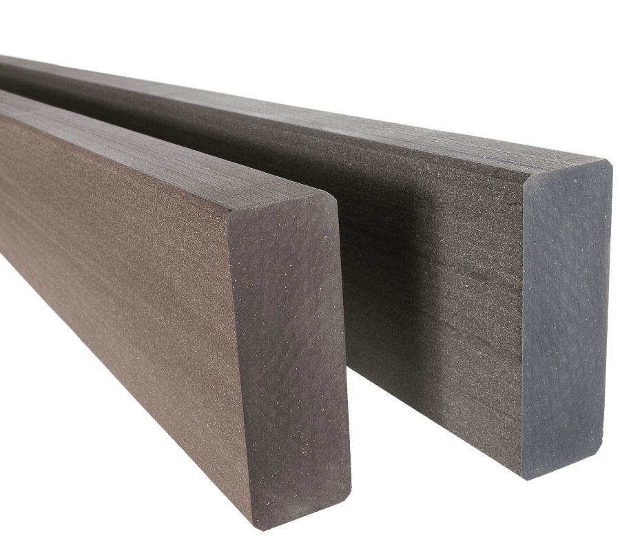 Plank 40 × 112 mm and oval post 60 × 90 mm