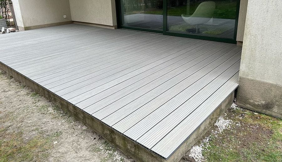 Silver WPC sun terrace in Siófok (reference photo)